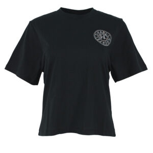 240W1701_999-00 Μαύρο T-Shirt Με Logo Στρας KARL LAGERFELD