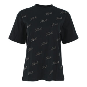 240W1704_999-00 Μαύρο T-Shirt Με Στρας KARL LAGERFELD
