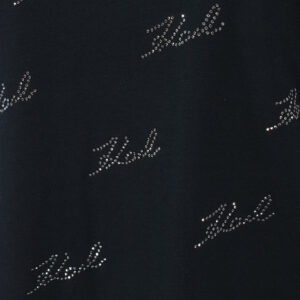 240W1704_999-02 Μαύρο T-Shirt Με Στρας KARL LAGERFELD