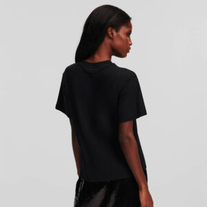 240W1704_999-mdl3 Μαύρο T-Shirt Με Στρας KARL LAGERFELD