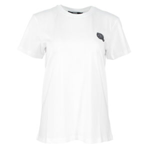 240W1722_100-00 K/Ikonik 2.0 Glitter Άσπρο T-Shirt KARL LAGERFELD