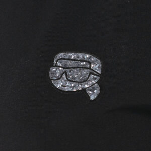 240W1722_999-02 K/Ikonik 2.0 Glitter Μαύρο T-Shirt KARL LAGERFELD
