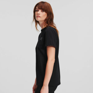 240W1722_999-mdl2 K/Ikonik 2.0 Glitter Μαύρο T-Shirt KARL LAGERFELD