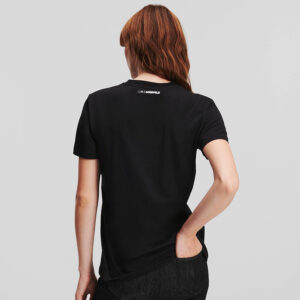 240W1722_999-mdl3 K/Ikonik 2.0 Glitter Μαύρο T-Shirt KARL LAGERFELD