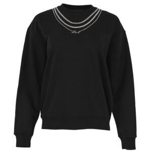 240W1803_999-00 Μαύρη Μπλούζα Φούτερ Με Αλυσίδες KARL LAGERFELD