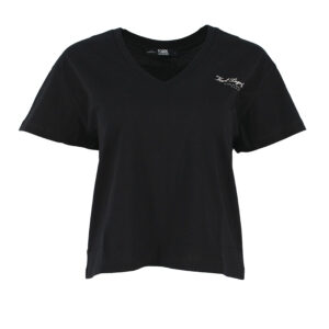 240W2170_999-00 Hotel Karl Μαύρο T-Shirt Με V KARL LAGERFELD