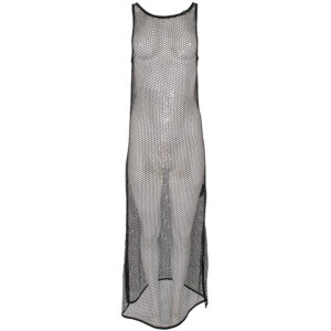 240W2207_999-00 KARL LAGERFELD K/Beachwear Μαύρο Διχτυωτό Φόρεμα Με Παγιέτες