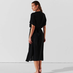 240W2268_999-mdl3 K/Beachwear Midi Μαύρο Κρουαζέ Φόρεμα KARL LAGERFELD