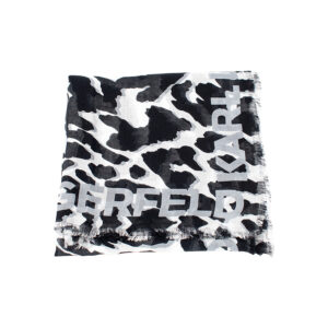 240W3303_998-00 K/Letters Animal Print Ασπρόμαυρη Εσάρπα KARL LAGERFELD