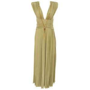 AB56341E2_105-00 Λαχανί Λούρεξ Αμπιγέ Maxi Φόρεμα ELISABETTA FRANCHI