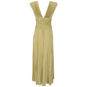 AB56341E2_105-01 Λαχανί Λούρεξ Αμπιγέ Maxi Φόρεμα ELISABETTA FRANCHI