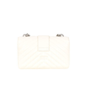 100059A0GK_Z14O-02 Love One Mini CL Chevron Άσπρη (Α) Τσάντα pinko