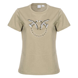 100535A1R7_U84-00 Quentin Χακί T-Shirt Με Love Birds pinko