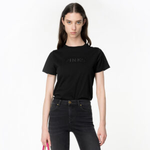 101752A1NW_Z99-mdl1 Start Μαύρο T-Shirt Με Logo pinko