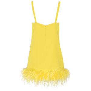 102949A1RJ_H17-01 Trebbiano Mini Κίτρινο Φόρεμα Με Φτερά pinko