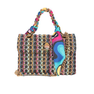 2065509999-00 Raffia Kensington H Πολύχρωμη Τσάντα KURT GEIGER