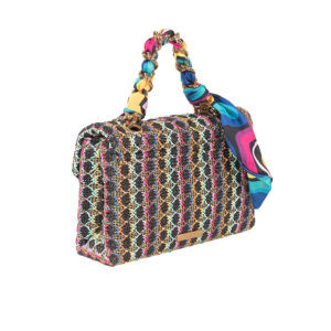 2065509999-01 Raffia Kensington H Πολύχρωμη Τσάντα KURT GEIGER