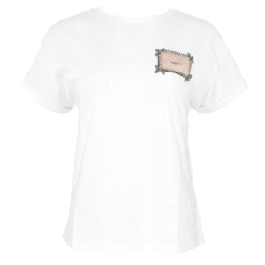 241TP2211_00001-00 Άσπρο T-Shirt Με Logo TWINSET
