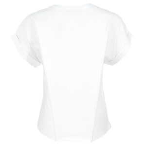 241TP2215_00001-01 Άσπρο T-Shirt Με Μεταλλικό Logo TWINSET