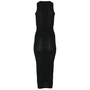 AM65B41E2_110-01 Μακρύ Μαύρο Πλεκτό Φόρεμα Με Κολιέ ELISABETTA FRANCHI