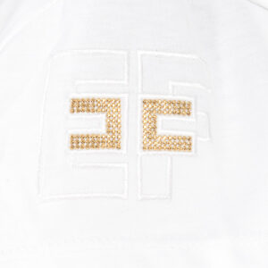 MA00441E2_271-02 Άσπρο T-Shirt Με Logo Στο Μανίκι ELISABETTA FRANCHI