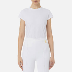 MA00441E2_271-mdl1 Άσπρο T-Shirt Με Logo Στο Μανίκι ELISABETTA FRANCHI