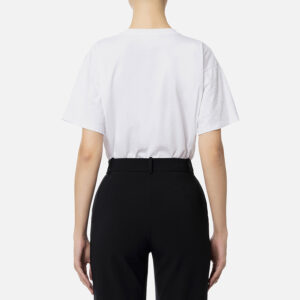 MA00641E2_270-mdl3 Άσπρο T-Shirt Με Βελουτέ Logo ELISABETTA FRANCHI