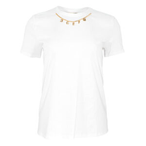 MA01141E2_270-00 Άσπρο T-Shirt Με Χρυσό Κολιέ ELISABETTA FRANCHI