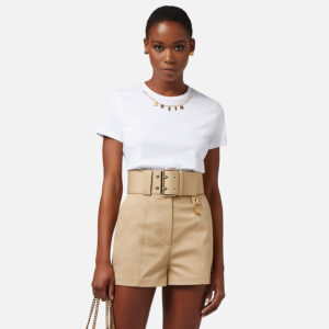MA01141E2_270-mdl1 Άσπρο T-Shirt Με Χρυσό Κολιέ ELISABETTA FRANCHI