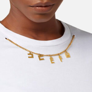 MA01141E2_270-mdl2 Άσπρο T-Shirt Με Χρυσό Κολιέ ELISABETTA FRANCHI