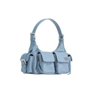 102794A1J4_F1NN-03 Recycled Cargo Bag Γαλάζια Τσάντα pinko