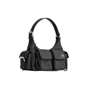 102794A1J4_Z99N-03 Recycled Cargo Bag Μαύρη Τσάντα pinko