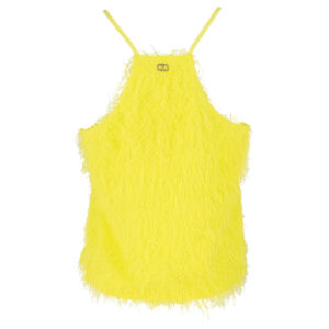 241TP2434_04615-01 Κίτρινο Χνουδωτό Τοπ TWINSET