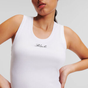 241W1712_100-mdl2 Άσπρο Φανελάκι Με Logo KARL LAGERFELD
