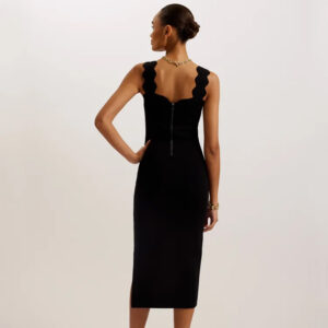 274546_BLK-mdl3 Sharmay Μαύρο Midi Στενό Φόρεμα ted baker