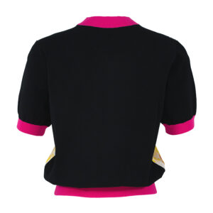 76HAFM19-CM25N_899-01 Κοντό Πλεκτό Εμπριμέ Μπλουζάκι VERSACE JEANS COUTURE