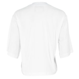 76HAHG01-CJ00G_003-01 Άσπρο T-Shirt Με Logo Νερομπογιά VERSACE JEANS COUTURE
