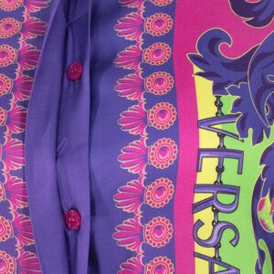 76HAL2P2-NS448_609-02 Εμπριμέ Σατέν Πουκάμισο Με Logo VERSACE JEANS COUTURE