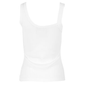76HAM625-J0004_003-01 Άσπρο Ριγωτό Τοπ Με Αγκράφα VERSACE JEANS COUTURE