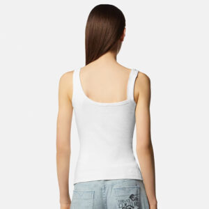 76HAM625-J0004_003-mdl3 Άσπρο Ριγωτό Τοπ Με Αγκράφα VERSACE JEANS COUTURE