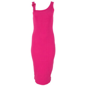 76HAO947-J0004_401-00 Φουξ Midi Φόρεμα Με Αγκράφα VERSACE JEANS COUTURE