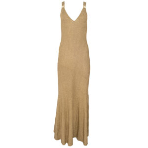 AM79S42E2_610-00 Maxi Χρυσό Λούρεξ Φόρεμα ELISABETTA FRANCHI