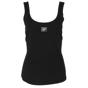 TK20B42E2_110-00 Μαύρο Πλεκτό Τοπ Με Logo ELISABETTA FRANCHI