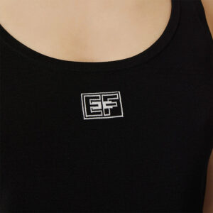 TK20B42E2_110-mdl2 Μαύρο Πλεκτό Τοπ Με Logo ELISABETTA FRANCHI