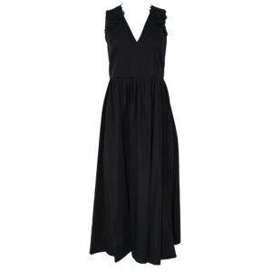 241TT2280_00006-00 Midi Μαύρο Φόρεμα Με Δαντέλα TWINSET