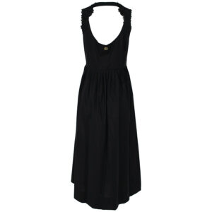 241TT2280_00006-01 Midi Μαύρο Φόρεμα Με Δαντέλα TWINSET