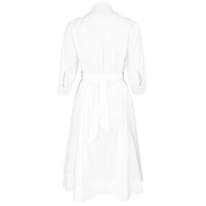 241W1300_100-01 Midi Άσπρο Φόρεμα Σεμιζιέ KARL LAGERFELD
