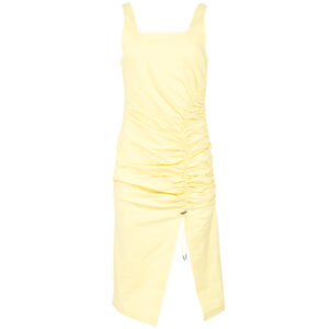 241W1303_220-00 Midi Κίτρινο Τζιν Φόρεμα Σούρα KARL LAGERFELD