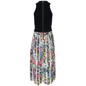 274138_BLK-01 Corino Midi Φόρεμα Με Φλοράλ Πλισέ Φούστα TED BAKER