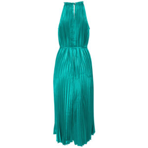 274714_GRN-01 Melike Midi Πράσινο Σατέν Πλισέ Φόρεμα TED BAKER